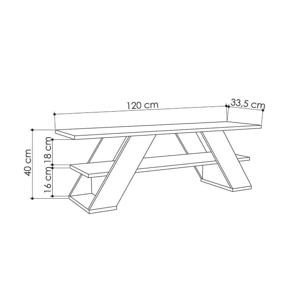 Mobile TV Troya Rovere Antracite Anta a Ribalta 180 cm