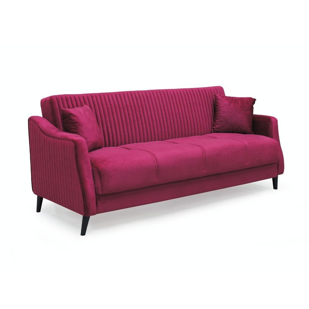 Trendy Copridivano Trapuntato Impermeabile 3 Posti – Microfibra Double-face, Bordeaux/panna, Certificato Oeko-Tex