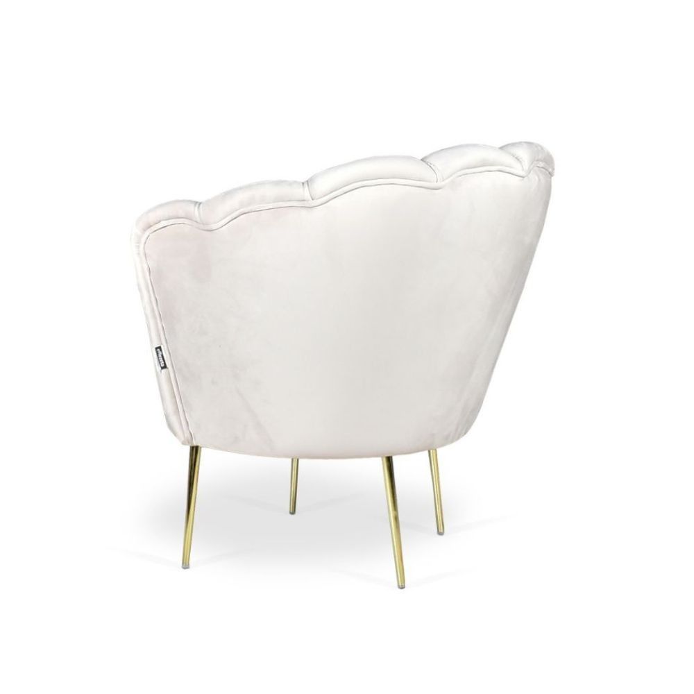 Poltrona Relax In Velluto Crema Con Poggiapiedi - Design Moderno Con Tasca Laterale - 75x70x104 Cm