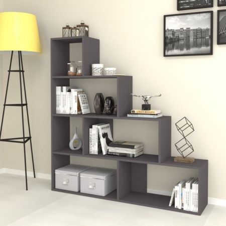 Libreria Indiana 5 ripiani colore bianco larice