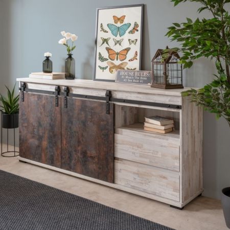 Madia Jose bianca 4 ante particolari oro 180x47x75h
