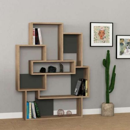 Libreria Himalaya noce 90 x 33.8 x 210 H cm.