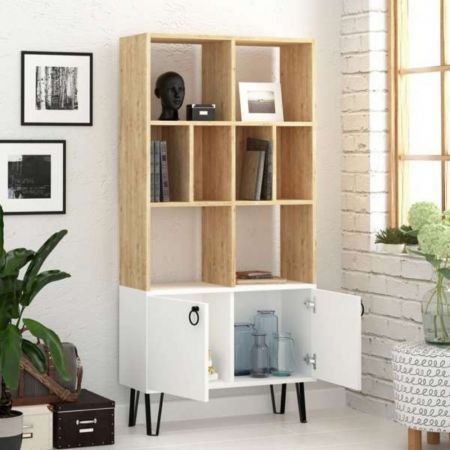 Libreria a scala Alis 145x145 cm. bianca