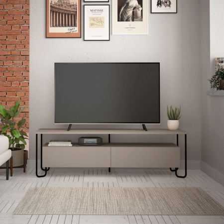 Porta tv Ralla colore antracite 158x30x40h