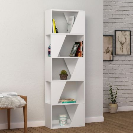 Libreria Face grigio cemento 90x30x170H cm.