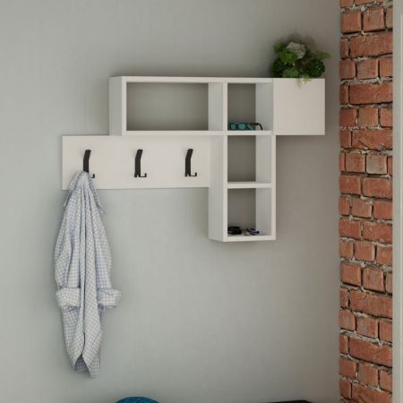 Mobile ingresso Vesty rovere oak con scarpiera e specchio