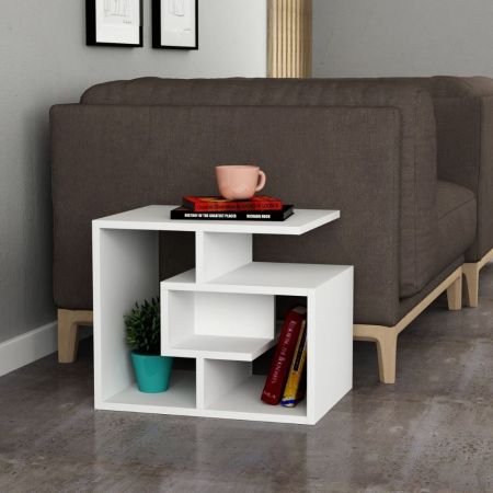 Set due tavolini da salotto rotondi Dual con piano rovere e struttura in metallo nero