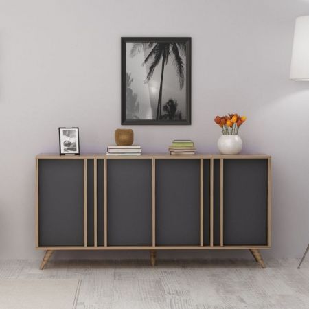 Credenza Mogol bianco lucido ossido 108x42x127H