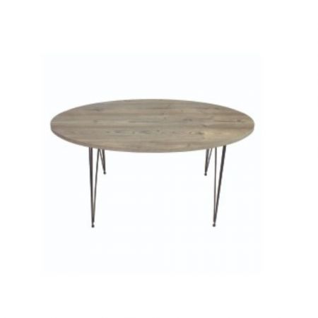Doppio tavolino Pear rovere sonoma e antracite con gambe in legno