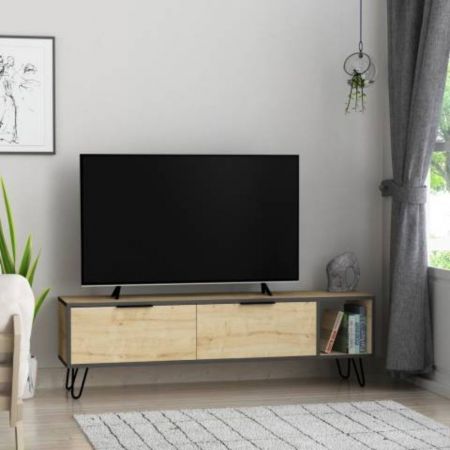 Parete porta tv Lawrance 157 noce particolari antracite