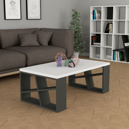 Tavolino comodino di design Elos colore rovere oak pannello antracite 27x25x60h destro