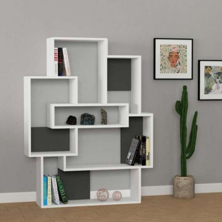 Libreria Manco bianca 6 ripiani 122x25.5x188H