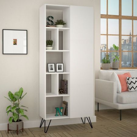 Libreria Jedda tortora con anta  80,6x191