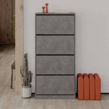 Armadio multiuso Medea 6 ante colore grigio chiaro 109.2x34.9xH191.9 cm.