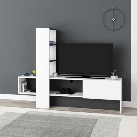 Porta TV Bollo 2 colore rovere e bianco