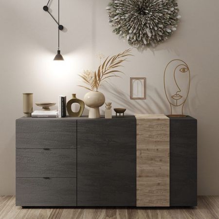 Credenza a giorno Sumatra20A bianca bifacciale