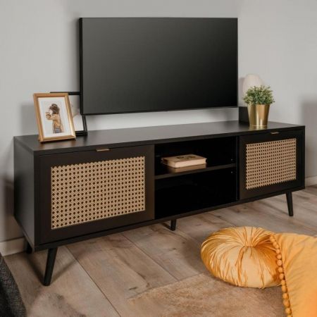 Parete porta tv Lawrance 157 noce particolari antracite