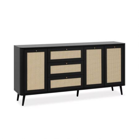 Credenza Caracas 51A con 4 ante e 4 ripiani colore navy blue