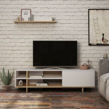 Mobile porta Tv con libreria Bingo rovere 160 cm.