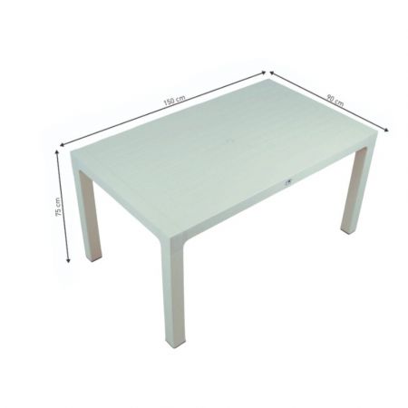 Tavolo pieghevole Compact Cafè bianco 80x80