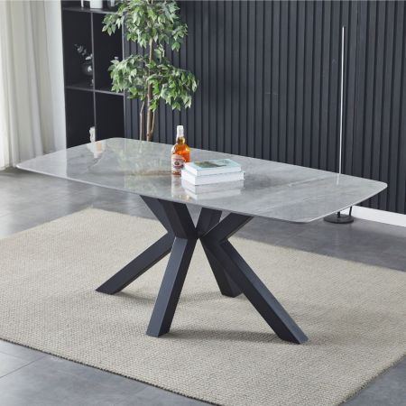 Tavolo alto Quadrato 70x70x105 h cm piano rovere e base nera