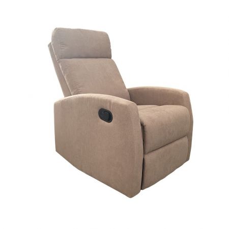 Poltrona Wing recliner 6 punti massaggianti in ecopelle colore beige