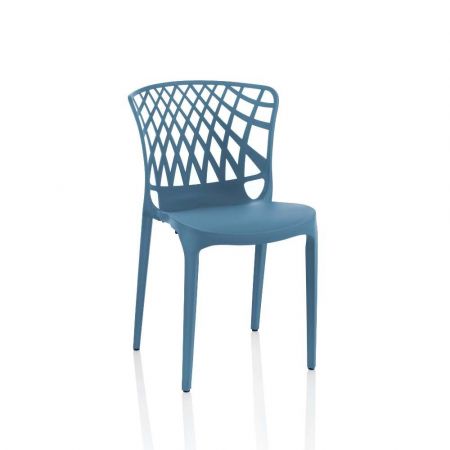 Sedia Krid tessuto grigio chiaro e piedi metallo nero set 2 pezzi