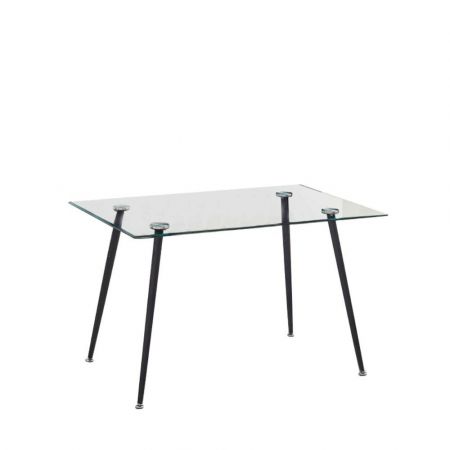 Tavolo rettangolare Manila rovere gambe tonde alluminio 180x100 cm
