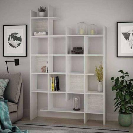 Libreria a scala Alis 145x145 cm. bianca