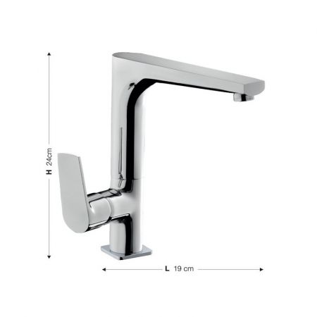 Miscelatore bagno Quadra lavabo cromato