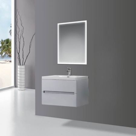 Mobile bagno sospeso Nuar120 rovere ostippo doppio lavabo 4 cassetti 120x45x54h