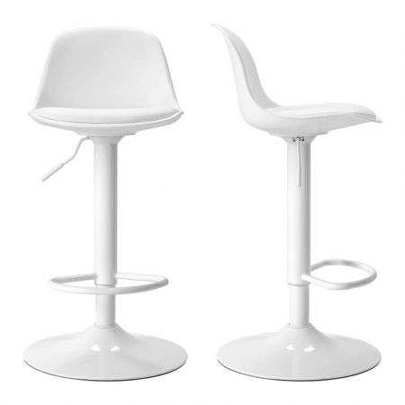 Sgabello regolabile Mosva colore grigio con gambe nere opache