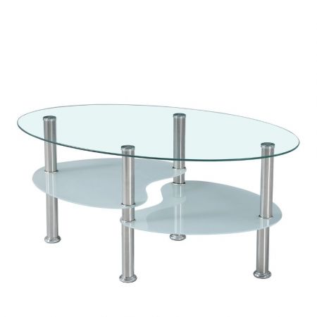 Set tavolini da salotto Leka nero e noce struttura in metallo