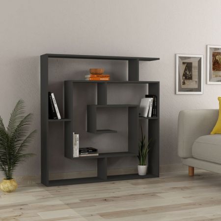 Libreria Oppa antracite bianco 69x162