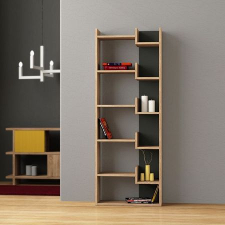 Libreria Wish estensibile angolare grigio retro 200h