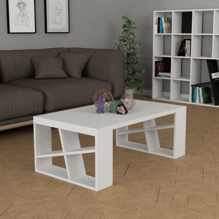 Tavolino comodino di design Elos colore bianco 27x25x60h destro