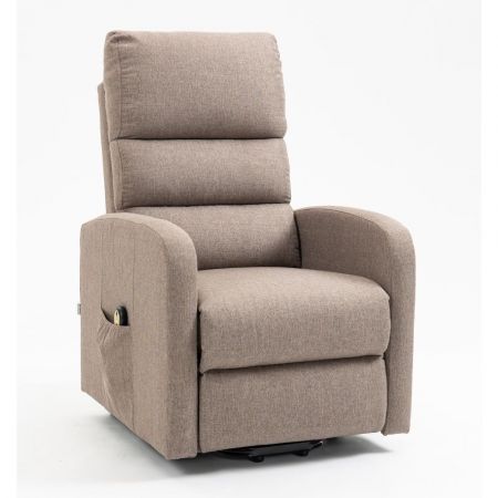 Poltrona Dallas recliner manuale in tessuto Ranger 10 silver