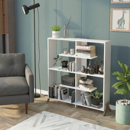 Libreria Face grigio cemento 90x30x170H cm.