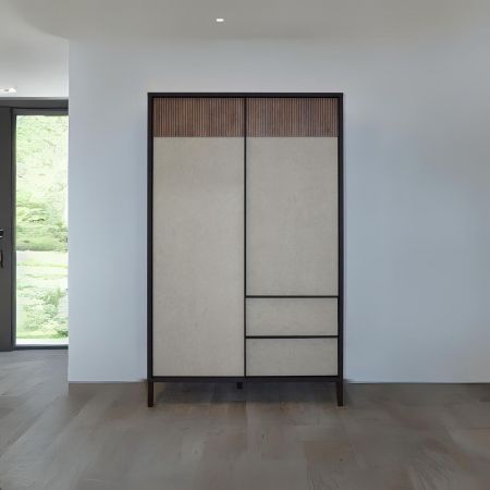 Madia Clara rovere oak 3 ante antracite 142x35,5x83h