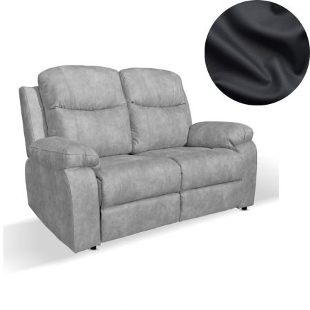 Divano 2 posti Brienz 2 recliner elettrici grigio scuro