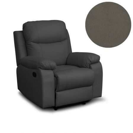 Poltrona Wing recliner 6 punti massaggianti in ecopelle colore verde