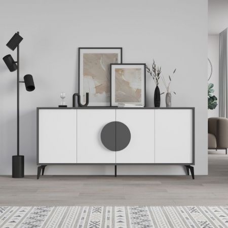 Credenza alta Denver 51 L120XP40XH140 quercia antracite