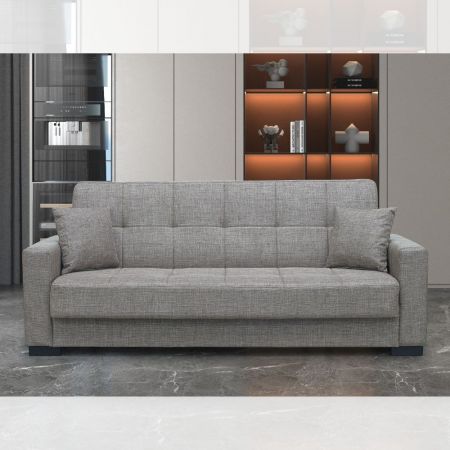 Divano letto Lughen contenitore 5 elementi reversibili colore verde acqua