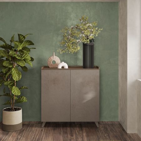 Credenza Epik 51 rovere antracite grigio 3 ante 120x40x88,3