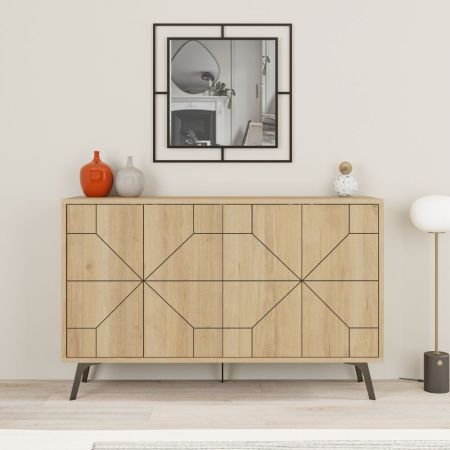 Credenza Mogol bianco lucido ossido 108x42x127H