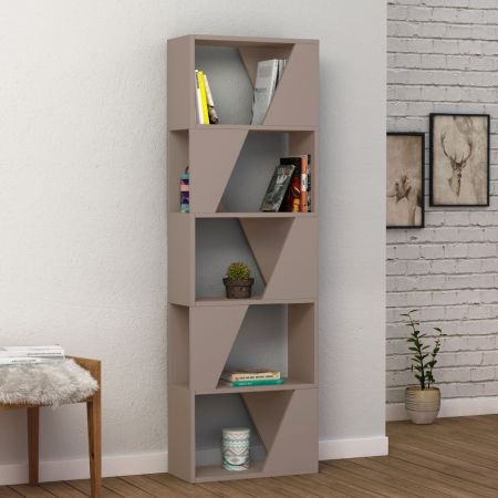 Libreria Indiana 5 ripiani colore bianco larice