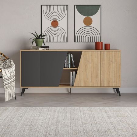 Credenza Mogol bianco lucido ossido 108x42x127H