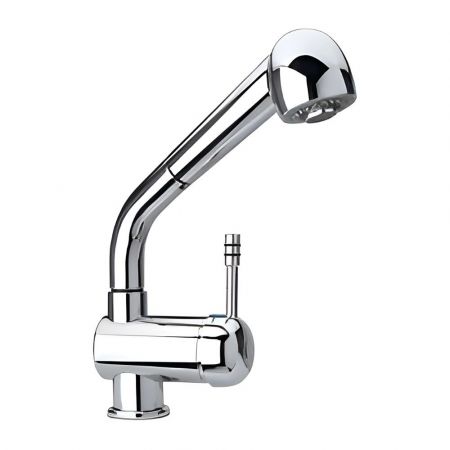 Miscelatore da cucina monocomando Paini Mini 63AU570572C bianco puntinato