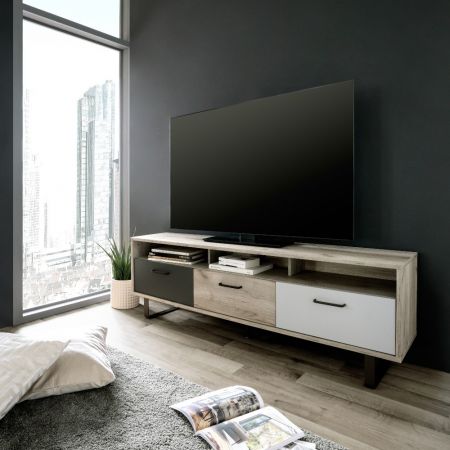 Base tv Ice colore bianco lucido