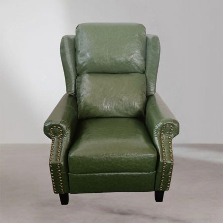 Poltrona Chicago recliner manuale in tessuto Twist 20 grigio